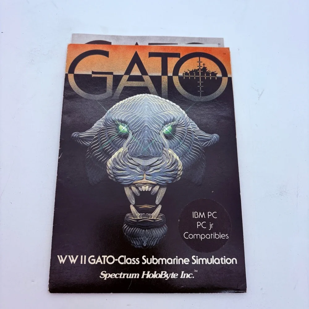 GATO WWII Submarine Simulation IBM PC‎ Floppy Disk 1987 Vintage